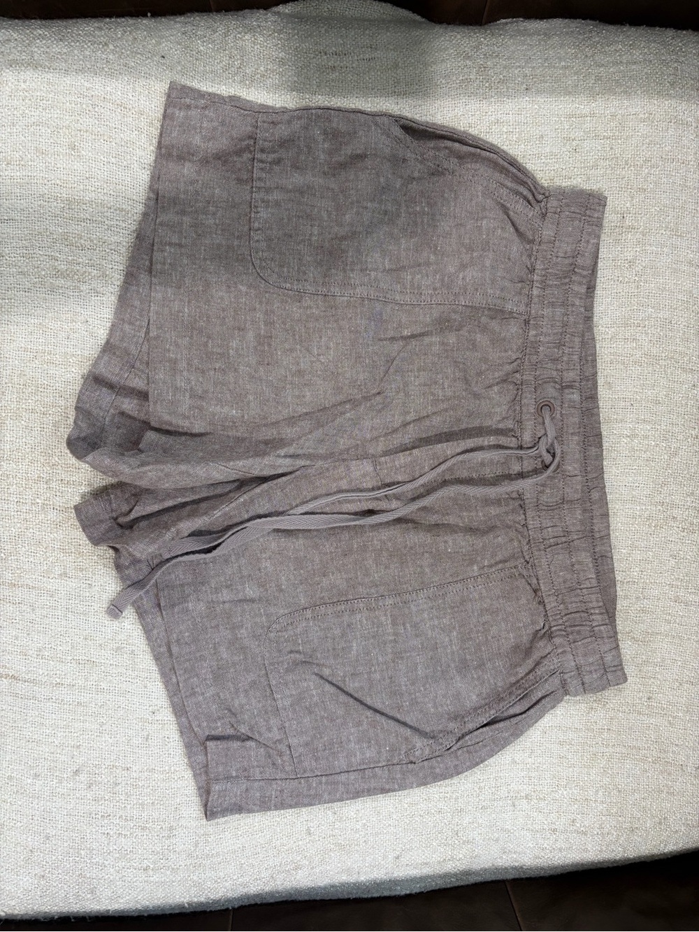 Soho Women’s Drawstring Shorts in Taupe Brown